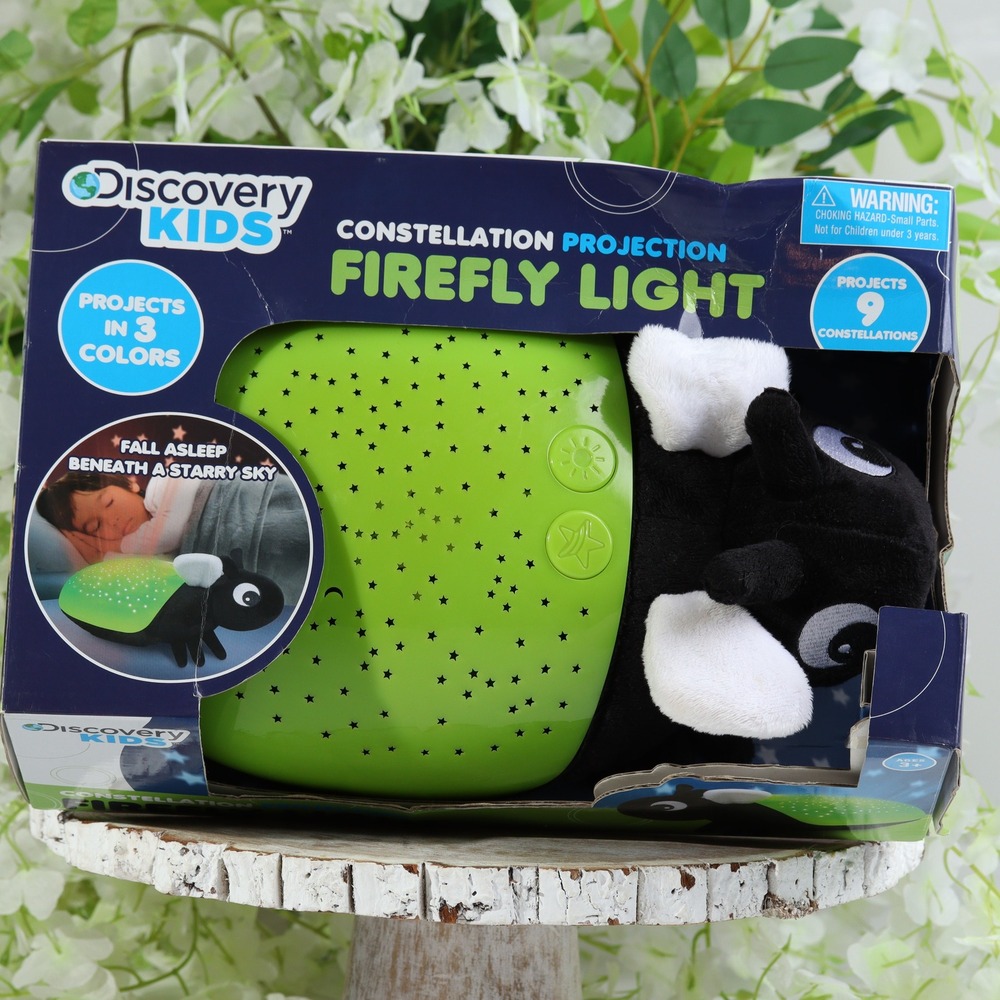 Discovery Kids Constellation Projection Firefly Light Night Light Plush Green
